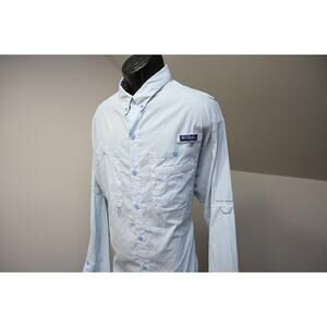 Columbia PFG Vented Fishing Shirt Omni-Shade Plaid Long Sleeve Mens Sz XL